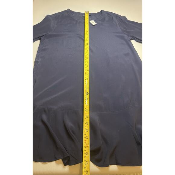 Gap Navy Flounce Hem Dress Long Sleeve Size Large NWT - Picture 5 of 9